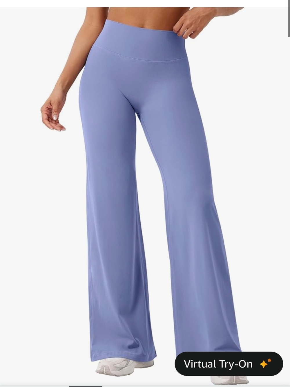 YEOREO High-Rise Wide Leg Pants in Lilac for Women